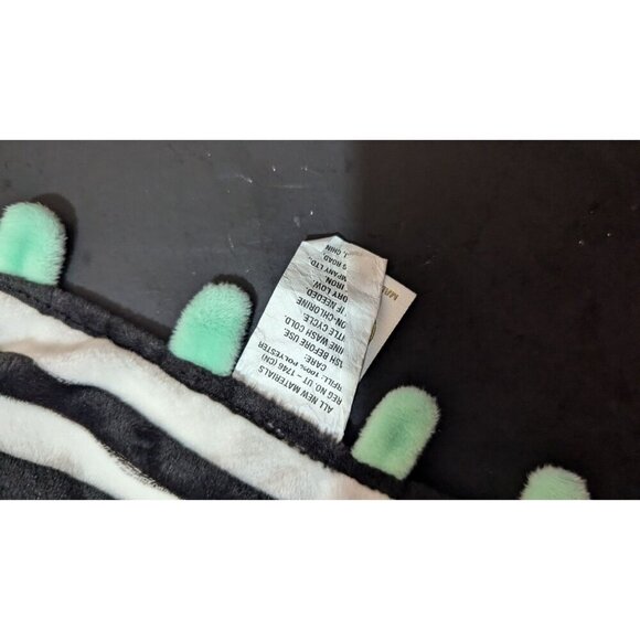 Target Oh Joy! Zebra Lovey Security Blanket Black White Stripes Green  plush toy - Picture 6 of 6
